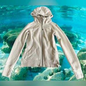 Lululemon scuba full zip jacket in bone white